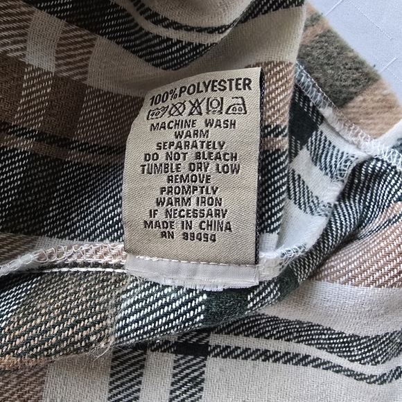 Plaid Button-Up Artist Shirt Jacket by Spoon Jeans Front Pockets 3x - Picture 5 of 10